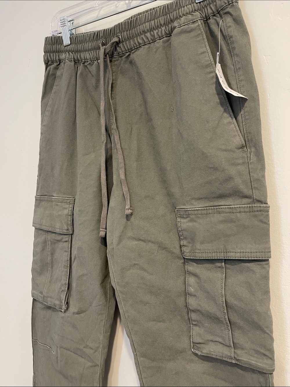 NWT PacSun Olive Green Cargo Slim Boot with Drawstring Size Small - Picture 8 of 8